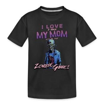 J’aime ma maman Zombie Jeux vidéo pour les joueurs Gamers - T-shirt bio Premium Enfant - noir - Devant