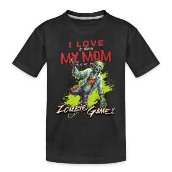 J’aime ma maman Zombie Jeux vidéo pour les joueurs Gamers - T-shirt bio Premium Enfant - noir - Devant