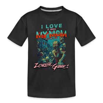J’adore mes jeux vidéo Mom Zombie pour les gamers - T-shirt bio Premium Enfant - noir - Devant
