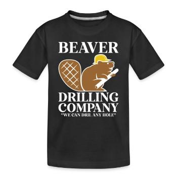 Beaver Fan Beaver Lover Funny Beaver Gift - Kids' Premium Organic T-Shirt - black - Front