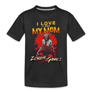 J’adore mes jeux vidéo Mom Zombie pour les gamers - T-shirt bio Premium Enfant - noir - Devant