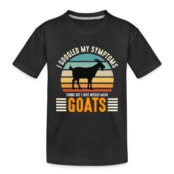 Élevage de chèvres J’ai googlé mes symptômes Animaux de ferme - T-shirt bio Premium Enfant - noir - Devant