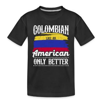 Colombien Amérique du Sud Pays d’origine Amérique latine - T-shirt bio Premium Enfant - noir - Devant