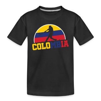 Championnat de Colombie de baseball - T-shirt bio Premium Enfant - noir - Devant