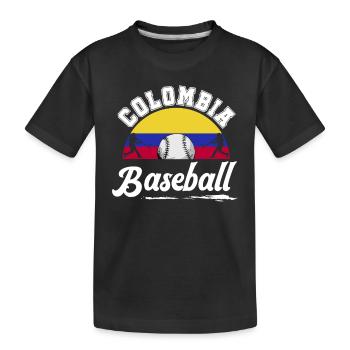 Championnat de baseball des joueurs de Colombie - T-shirt bio Premium Enfant - noir - Devant