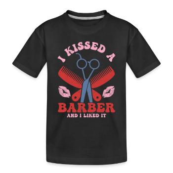 J’ai embrassé un et j’ai aimé la barbe du salon de coiffure - T-shirt bio Premium Enfant - noir - Devant