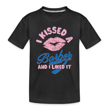 J’ai embrassé un et je l’ai aimé Barre de barbe de coupe de cheveux - T-shirt bio Premium Enfant - noir - Devant