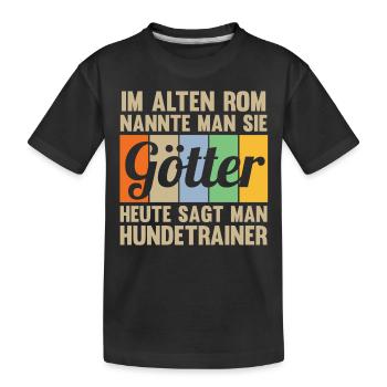 Hundetraining Hund Hundeschule Hundetrainer - Kinder Premium Bio T-Shirt - Schwarz - Vorne