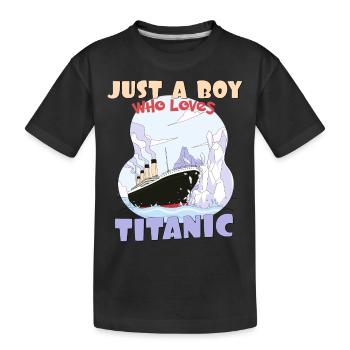 Les Titanic Ship Boys qui adorent le RMS Titanic - T-shirt bio Premium Enfant - noir - Devant