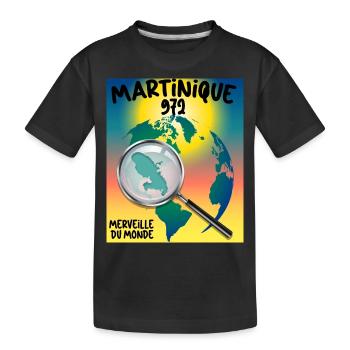 Martinique 972 Weltwunder Frauen oder Männer - Kinder Premium Bio T-Shirt - Schwarz - Vorne