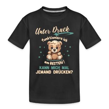 Lustige Kollegen Sprüche Teddybär Geschenkideen - Kinder Premium Bio T-Shirt - Schwarz - Vorne