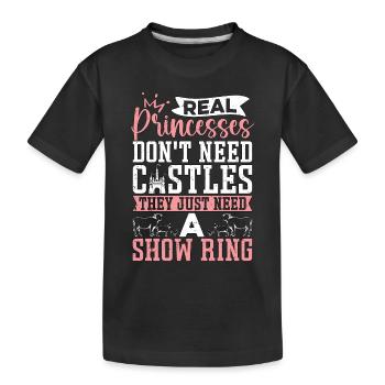 Éleveur de bétail Les vraies princesses ne font pas d’éleveurs - T-shirt bio Premium Enfant - noir - Devant