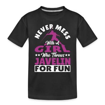 Javelot Lancer Javelot Lancer Cadeau - T-shirt bio Premium Enfant - noir - Devant