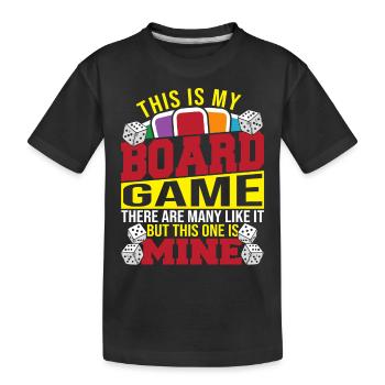 Board Games Game Board Gift - Kids' Premium Organic T-Shirt - black - Front