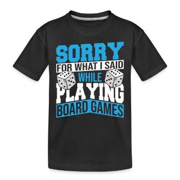 Board Games Game Board Gift - Kids' Premium Organic T-Shirt - black - Front