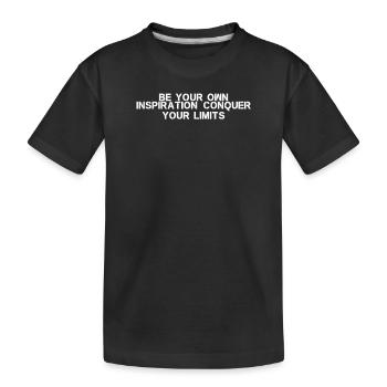 Fitness - Soyez votre propre inspiration, conquérez votre - T-shirt bio Premium Enfant - noir - Devant