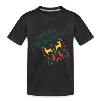 Frohe Weihnachten Oldy | XMAS - Kinder Premium Bio T-Shirt - Schwarz - Vorne