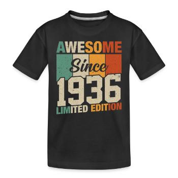 1936 - Millésime intemporel - T-shirt bio Premium Enfant - noir - Devant