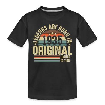 1935 Geburtstag: Vintage Jahrgang 89 - Kinder Premium Bio T-Shirt - Schwarz - Vorne
