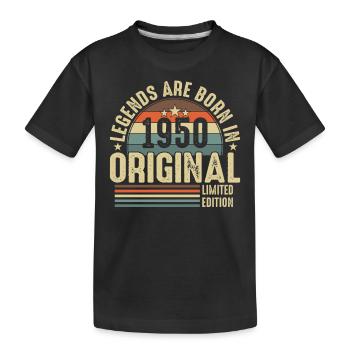 1950 Birthday - Kids' Premium Organic T-Shirt - black - Front