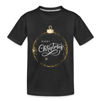 Frohe Weihnachten Deko | XMAS - Kinder Premium Bio T-Shirt - Schwarz - Vorne