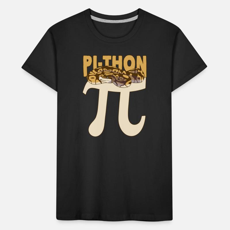 Pi-Thon Funny Pi Day Python Snake Math Kids' Premium Organic T-Shirt