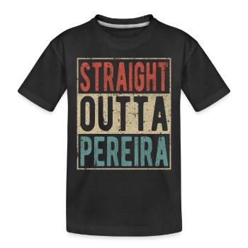 Direkt aus Pereira - Kinder Premium Bio T-Shirt - Schwarz - Vorne