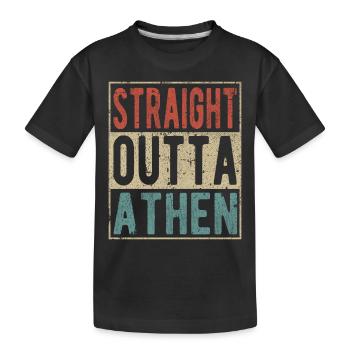Straight outta Athen - Kids' Premium Organic T-Shirt - black - Front