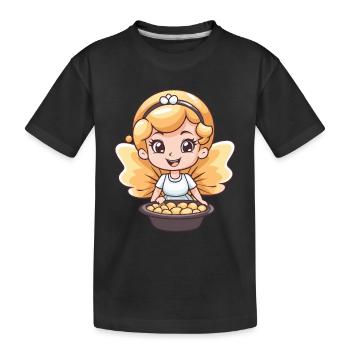 Baking Fairy Baking Cooking - Kids' Premium Organic T-Shirt - black - Front