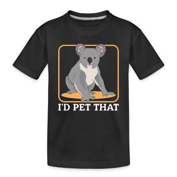 Koala Koalas Koala Bear Koala Bear Gift - Kids' Premium Organic T-Shirt - black - Front