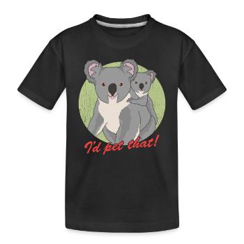 Koala Koalas Koala Bear Koala Bear Gift - Kids' Premium Organic T-Shirt - black - Front