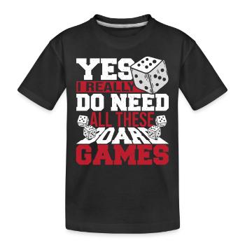 Board Games Game Board Gift - Kids' Premium Organic T-Shirt - black - Front