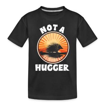 Pas un Hugger Porcupine Nature Lover Rod - T-shirt bio Premium Enfant - noir - Devant