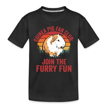 Guinea Pig Fan Club: Join the Furry Fun Cavy Lover - Kids' Premium Organic T-Shirt - black - Front