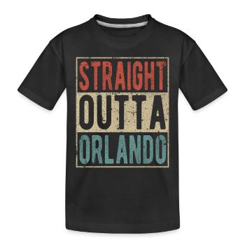 Straight outta Orlando - Kids' Premium Organic T-Shirt - black - Front