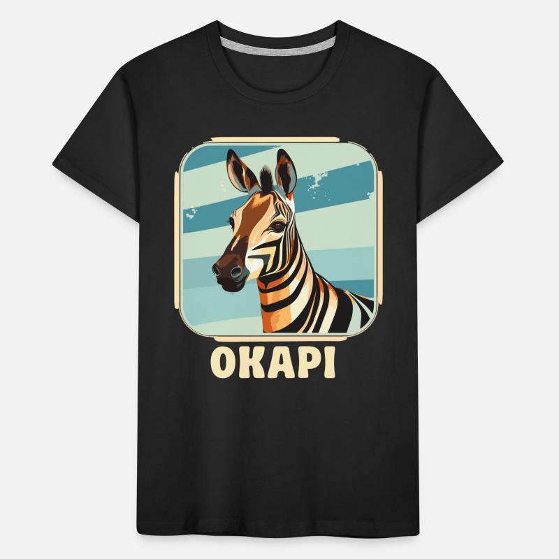 Okapi coucher de soleil Animal T-shirt bio Premium Enfant