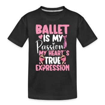 Ballett Ballerina Tanz Tänzerin Tanz Ballett - Kinder Premium Bio T-Shirt - Schwarz - Vorne
