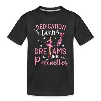 Ballett Ballerina Tanz Tänzerin Tanz Ballett - Kinder Premium Bio T-Shirt - Schwarz - Vorne