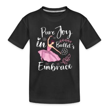 Ballett Ballerina Tanz Tänzerin Tanz Ballett - Kinder Premium Bio T-Shirt - Schwarz - Vorne