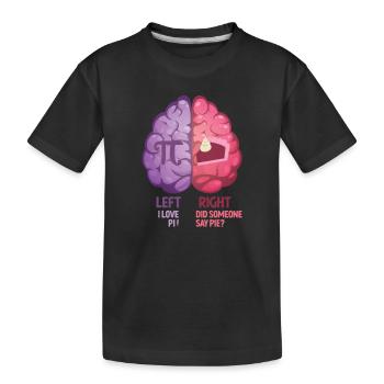 À gauche J’aime Pi Day À droite Quelqu’un a dit Tarte - T-shirt bio Premium Enfant - noir - Devant