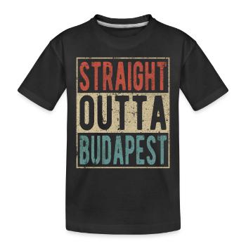 Tout droit sorti de Budapest - T-shirt bio Premium Enfant - noir - Devant