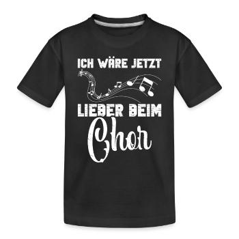Chor Singen Orchester Dirigent Tenor Singen - Kinder Premium Bio T-Shirt - Schwarz - Vorne