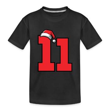 11 Number Christmas - Kids' Premium Organic T-Shirt - black - Front