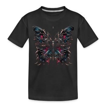 Dark Wings: Gothic Butterfly Magic - Kids' Premium Organic T-Shirt - black - Front