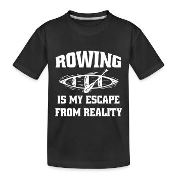 Rowing Rowing Rowing Rowing Club Rowing Team - Kids' Premium Organic T-Shirt - black - Front