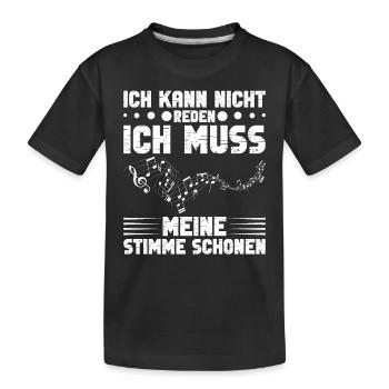 Chorleiter Tenor Singen Orchester Chorsänger - Kinder Premium Bio T-Shirt - Schwarz - Vorne