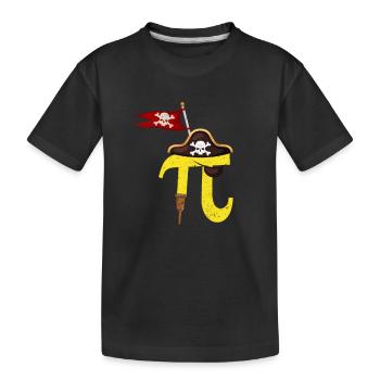 Pi Day Pirate Math Geek Math Numéro Nerd - T-shirt bio Premium Enfant - noir - Devant