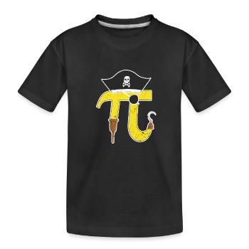 Pi Day Pirate Math Geek Math Numéro Nerd - T-shirt bio Premium Enfant - noir - Devant