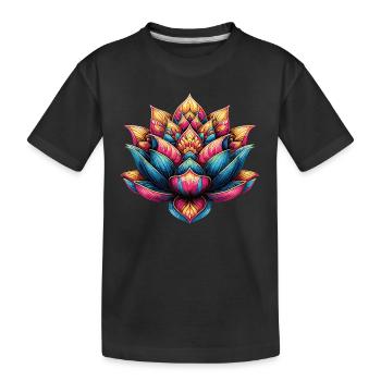 Fleur de lotus - T-shirt bio Premium Enfant - noir - Devant