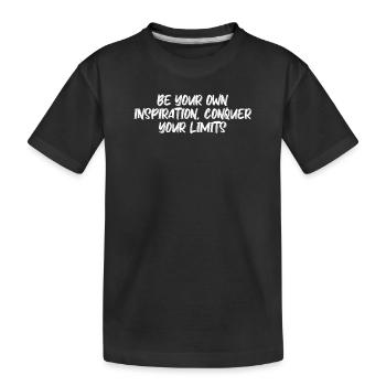 Fitness - Soyez votre propre inspiration, conquérez votre - T-shirt bio Premium Enfant - noir - Devant